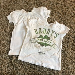☘️ set of two short sleeve tees 18-24 mo ☘️